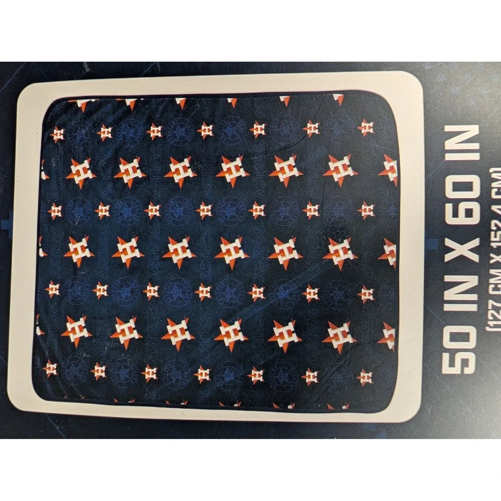Houston Astros MLB Pegasus Sports Super Soft Plush Throw Blanket Navy Blue Logo